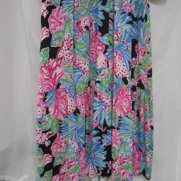 Lilly Pulitzer XL Mistral Maxi Dress Jaguar Jungle - Picture 7 of 7